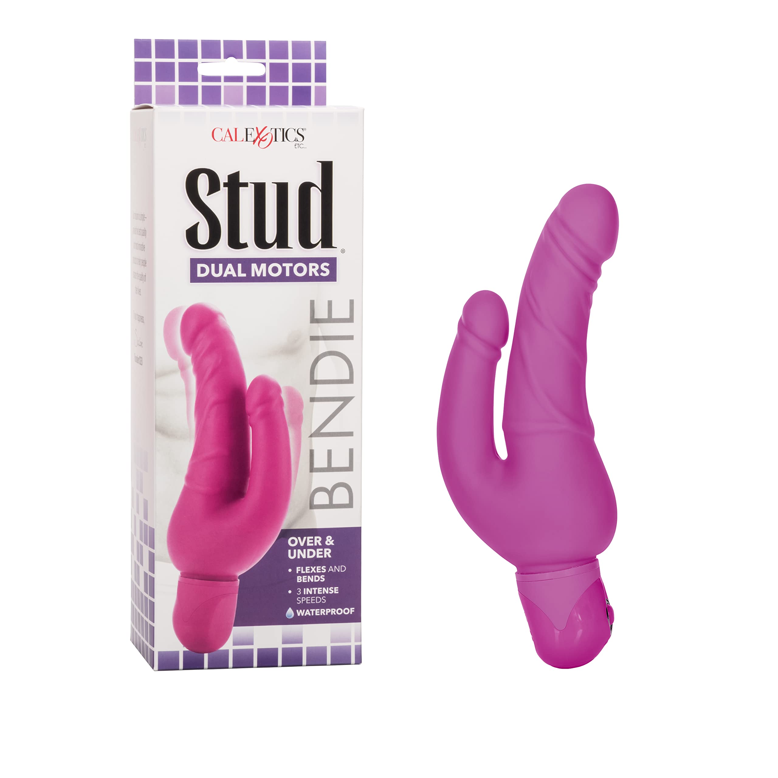 California Exotics Bendie Power Stud Over and Under, Pink