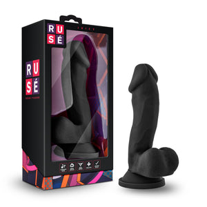 (D) Ruse Juicy Black Realistic Dildo