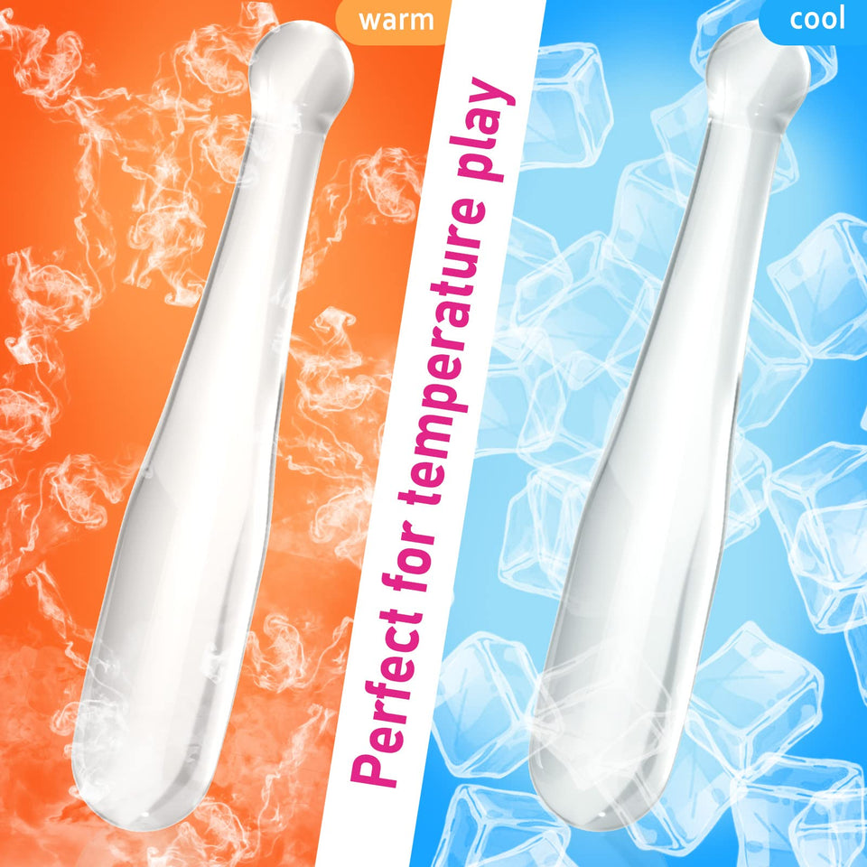 Glass Butt Plug Anal Dildo Pleasure G-spot Wand Baseball Bat Shaped Double Ended Dildo Prostate Massager Fetish Masturbation Sex