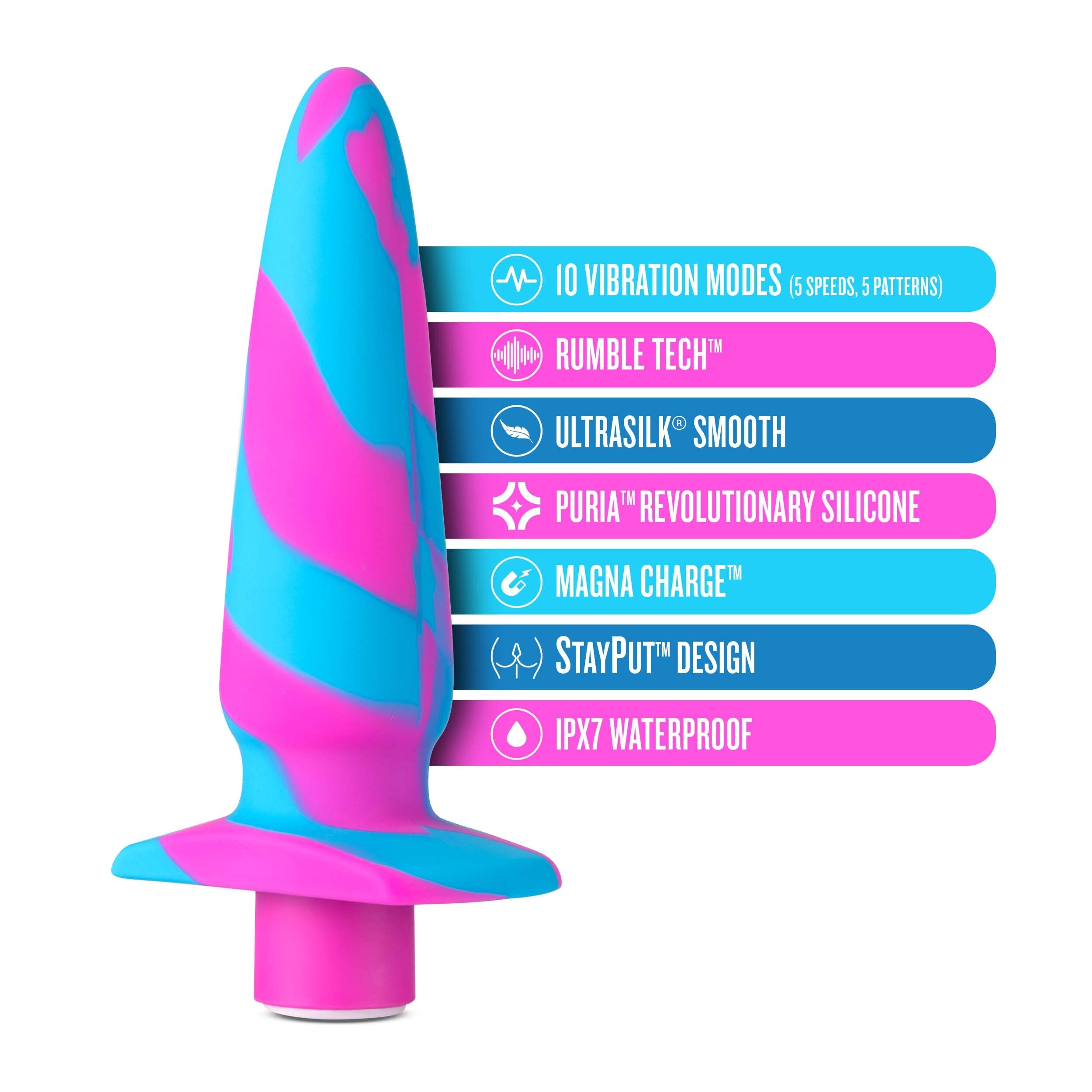 Blush Novelties Avant Vibrotize Anal Plug - Rumbletech Deep Powerful Vibrations 5 Speeds 5 Patterns - Magnetic Usb Rechargeable
