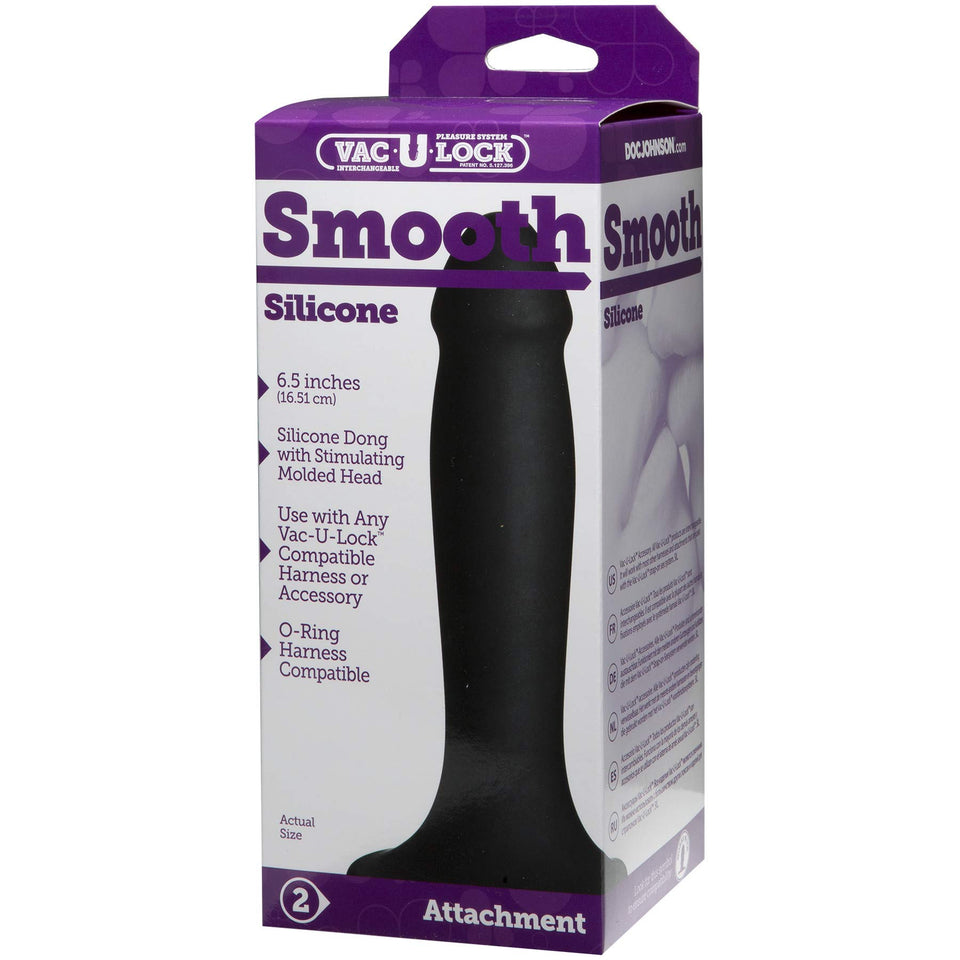 Vac-U-Lock Smooth Silicone Black