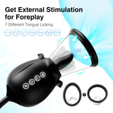 Rose Sex Toy for Womens Sex Toys - 3in1 Rose Nipple Toys with 7 Tongue Licking & 3 Thrusting Vibrator Dildo Adult Sex Toys for C