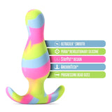 Blush Novelties Avant Kaleido Anal Plug - Tapered Head For Easy Insertion - Platinum Cured Puria Silicone - Ultrasilk Smooth - A
