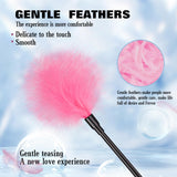 Flirting Feather Hand Pat Adult Sex Products SM Heart Shaped Beater Romantic Sexy Toys(Black)