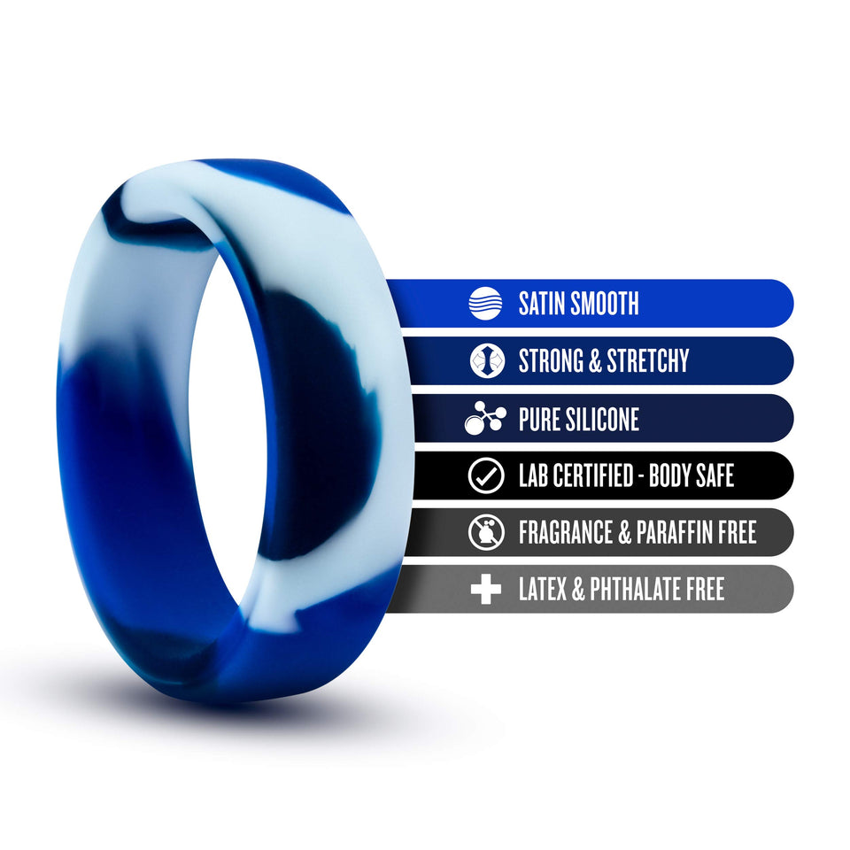 Performance - Sili Camo Cock Ring Blue