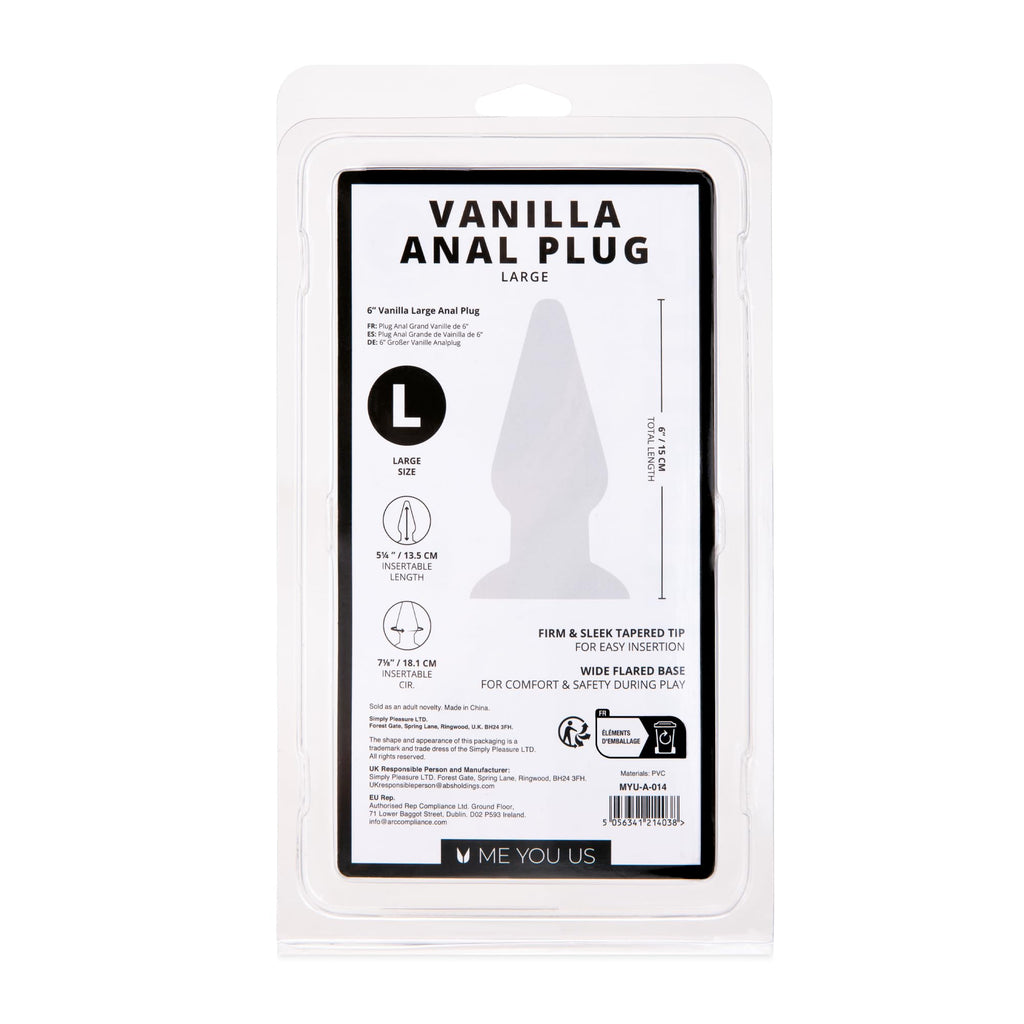 Me You Us Vanilla Large Anal Plug