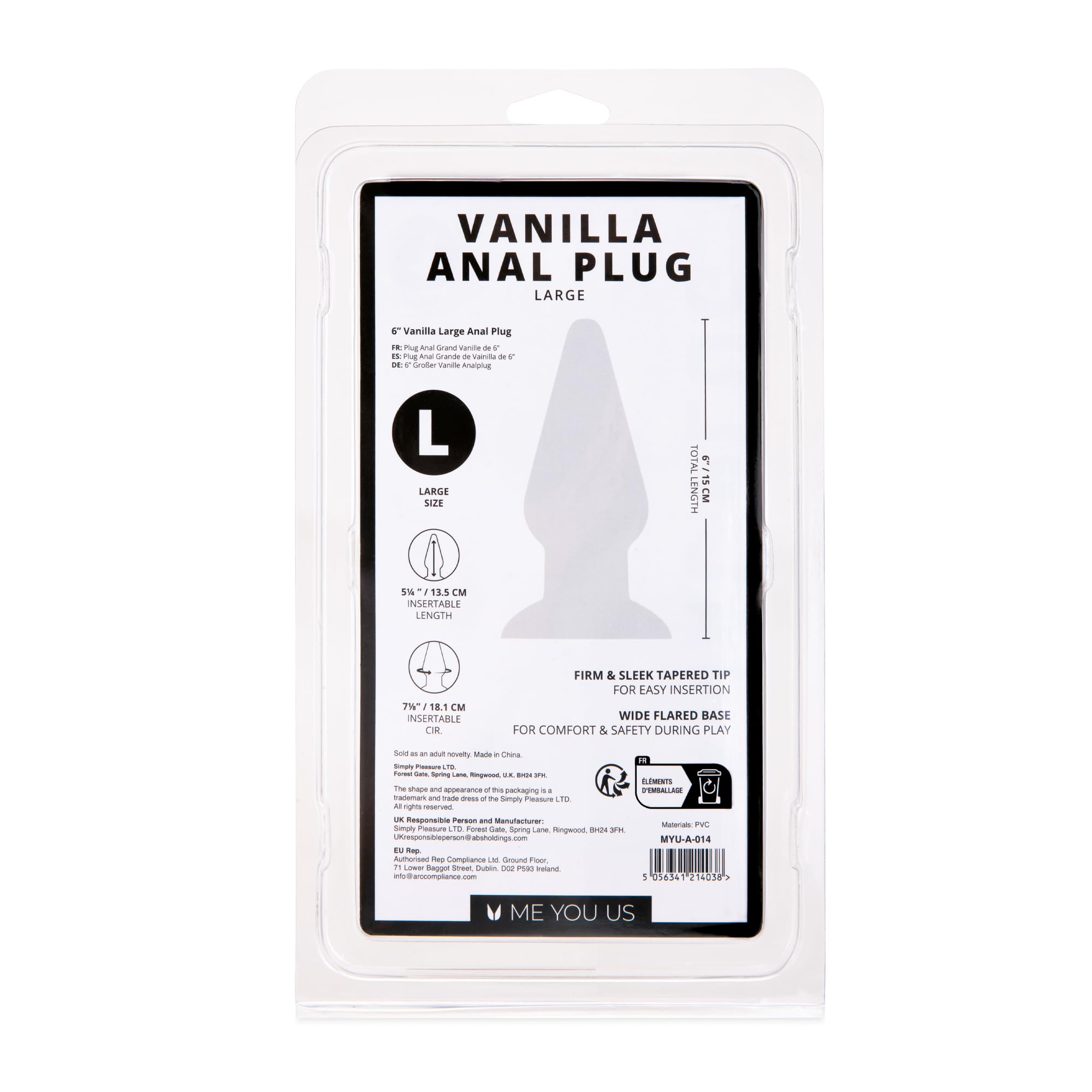 Me You Us Vanilla Large Anal Plug