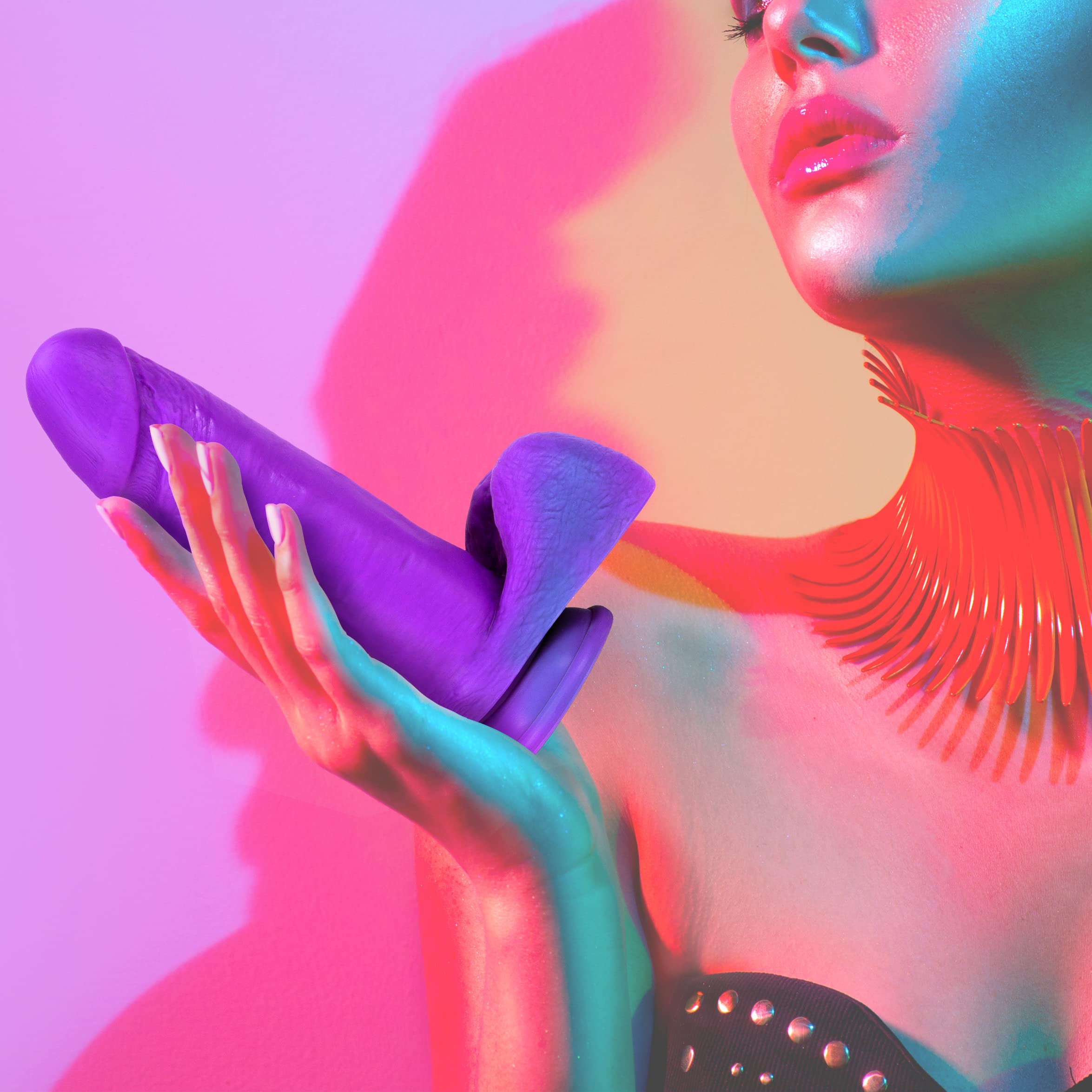 Neo Elite - 8 Inch Silicone Neon Purple