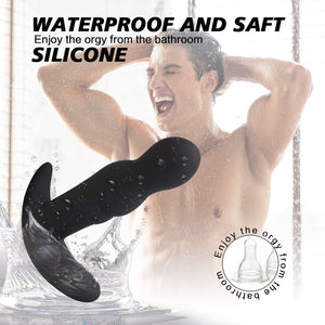 360? Rotating Anal Vibrator Prostate Massager, Anal Butt Plug with Ergonomic Design and 30 Powerful Stimulation Patterns for Beg