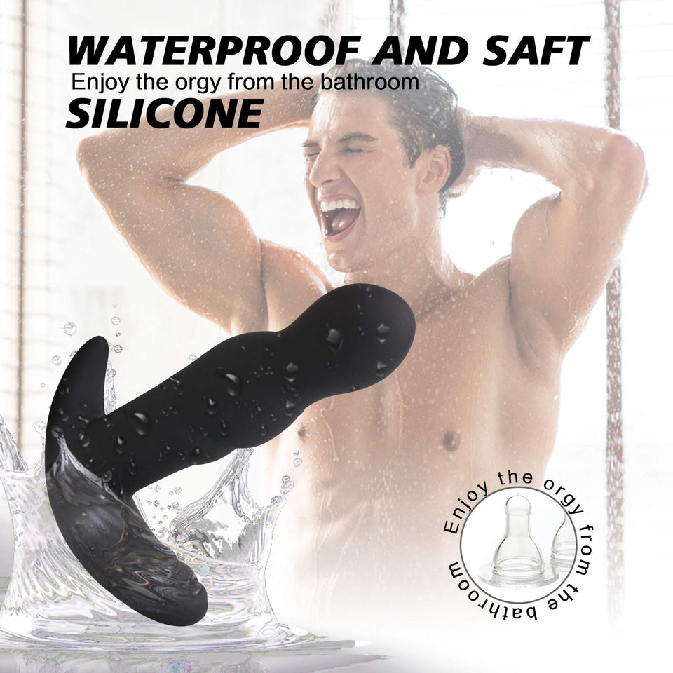 360? Rotating Anal Vibrator Prostate Massager, Anal Butt Plug with Ergonomic Design and 30 Powerful Stimulation Patterns for Beg
