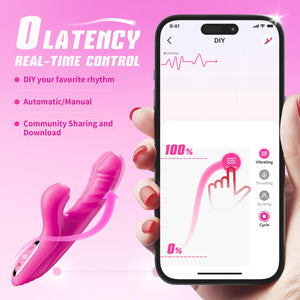 Toendi Adult Sex Toy Thrusting Dildo - Sex Toys for Women Rabbit Vibrator with 10 Vibrating 7 Thrusting & 5 Pulsing Modes, G Spo