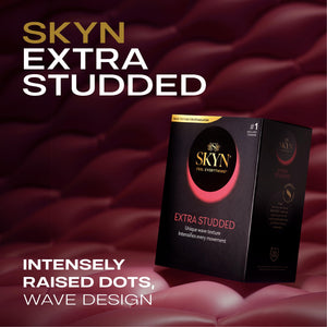 SKYN Extra Studded, 22 Count, Lubricated Latex-Free Condoms, Unique Texture Intensifies Every Moment