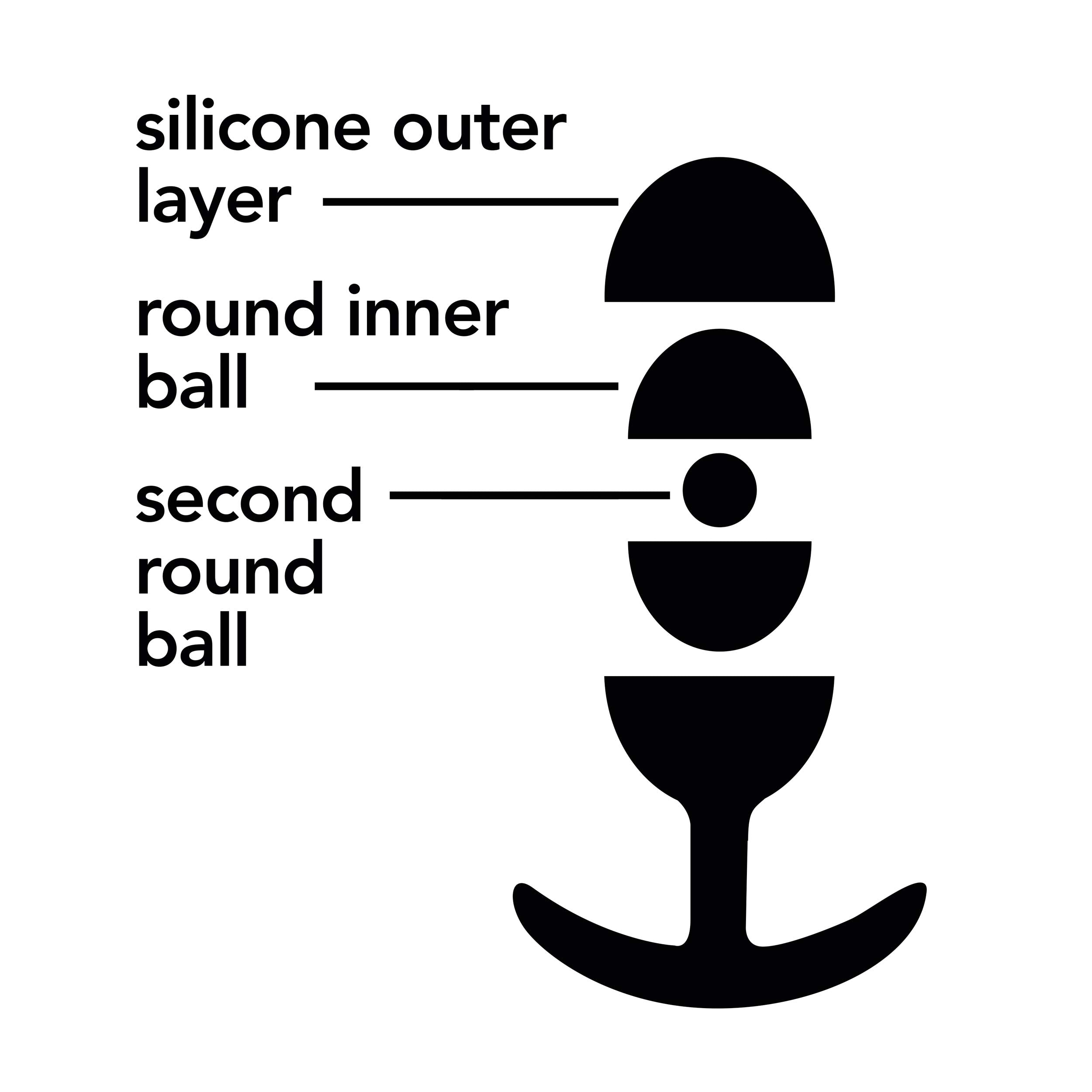 Blush Luxe - Satin Smooth Silicone Wearable Anal Hollow With Jiggle Ball Vibra Plug Sex Toy - Purple