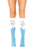 Leg Avenue Snow man knee high socks. Multicolor Color
