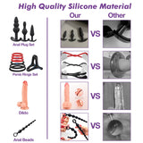 Sex Toys BDSM Restraints Dildo, 36Pcs Kit Bondage Gear and Accessories for Adult Women and Couples (Purple, 36 Piece Set)