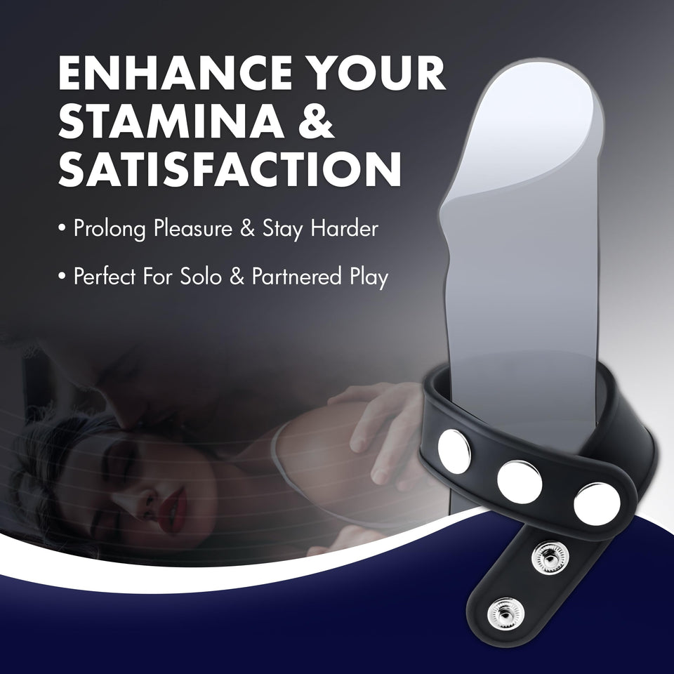 Blush Performance Silicone 3 Snap Cock Ring Strap - Universal Fit