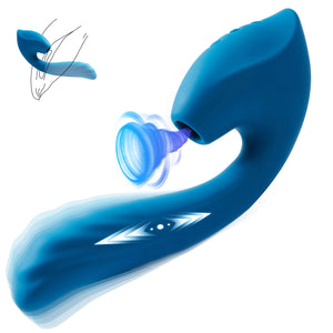 Vibrator Sex Toys Thrusting Dildo - QUZAR 3IN1 Adult Toy G Spot Clitoral Stimulator for Women with 7 Thrusting + 10 Vibration +