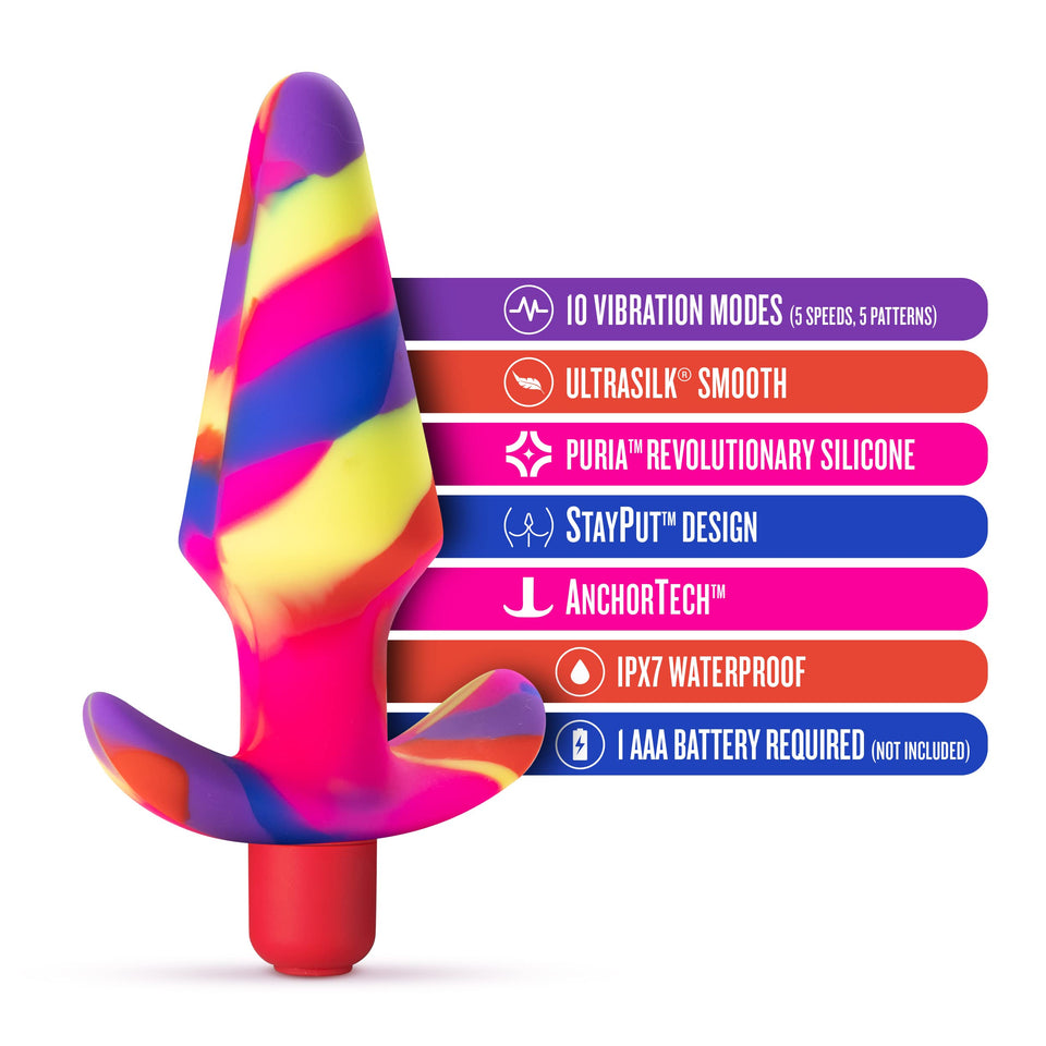 Blush Novelties Avant Free Spirit Vibrating Butt Plug - 5 Inch Vibrating Anal Plug, 10 Vibration Modes & 5 Speeds, Ipx7 Waterpro