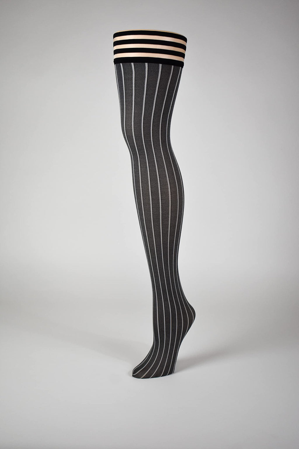 Kixies Annabelle Grey Pin Stripe Size D