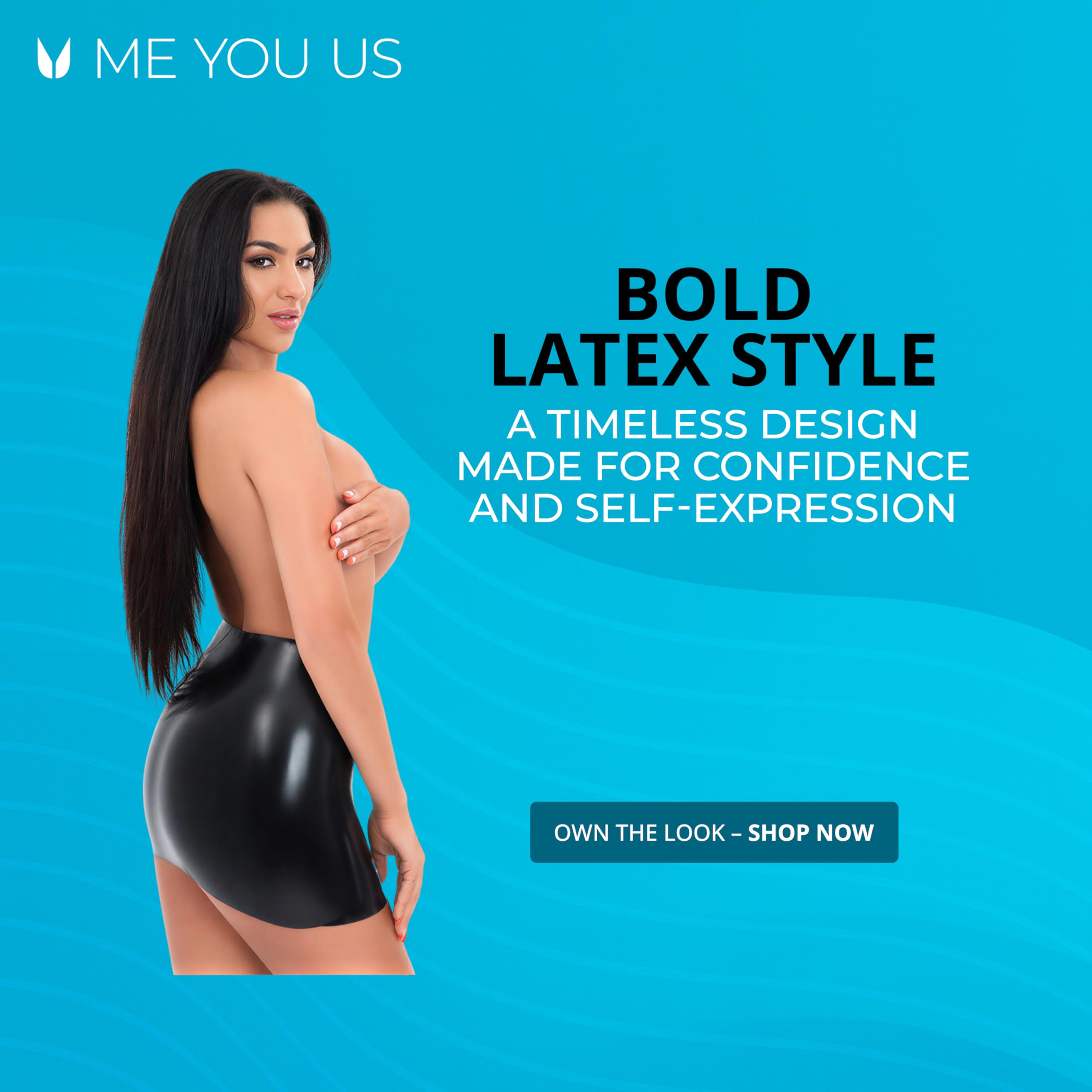 Me You Us Latex Mini Skirt Small