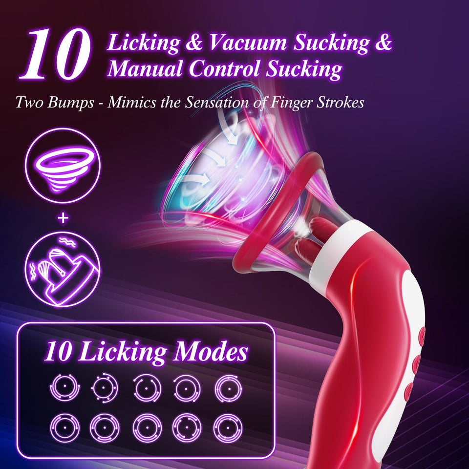 Clitoral Sucking Vibrator Nipple Sex Toy for Women Nipples Clit Massager Clitoral Licking Stimulator Nipple Toys 10 Tongue Licki