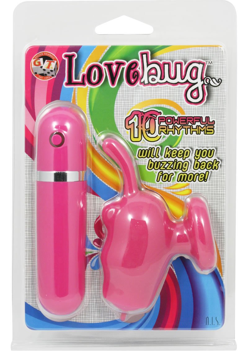 Golden Triangle Love Bug Silicone Egg Waterproof, Pink