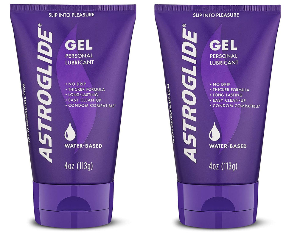Astroglide Gel, Water Based Personal Lubricant, 4 Ounce (Pack of 2)