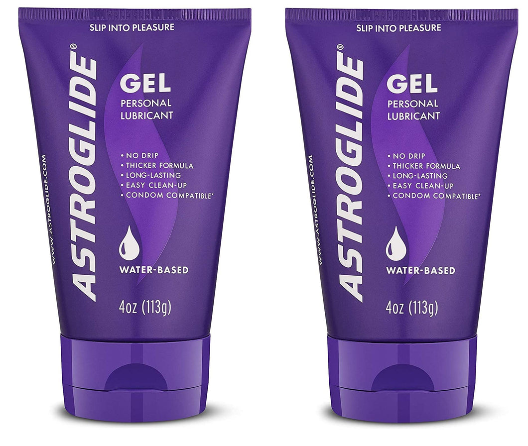 Astroglide Gel, Water Based Personal Lubricant, 4 Ounce (Pack of 2)