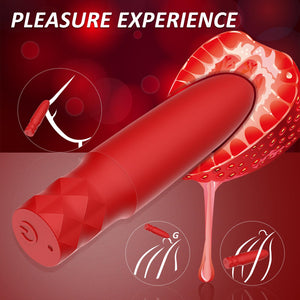 Bullet Vibrator Sex Toys All Silicone Rechargeable Vibrator with 10 Powerful Vibration & Quiet Modes,Fully Waterproof, USB Recha