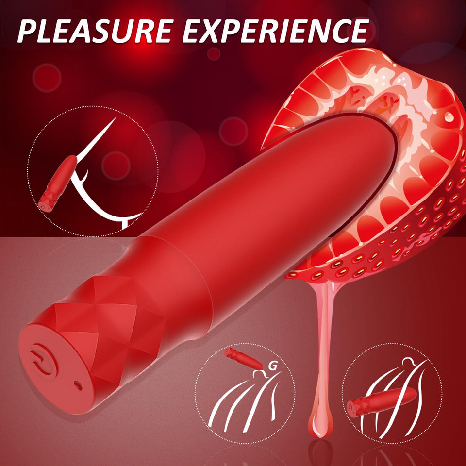 Bullet Vibrator Sex Toys All Silicone Rechargeable Vibrator with 10 Powerful Vibration & Quiet Modes,Fully Waterproof, USB Recha