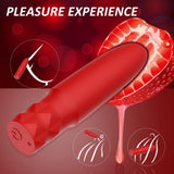 Bullet Vibrator Sex Toys All Silicone Rechargeable Vibrator with 10 Powerful Vibration & Quiet Modes,Fully Waterproof, USB Recha