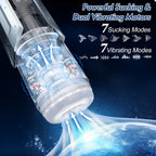 Automatic Male Masturbator Sex Toys - Penis Pump Male Sex Toys Pocket Pussy with 7 Sucking& Vibrating& Thrusting& Rotating Modes