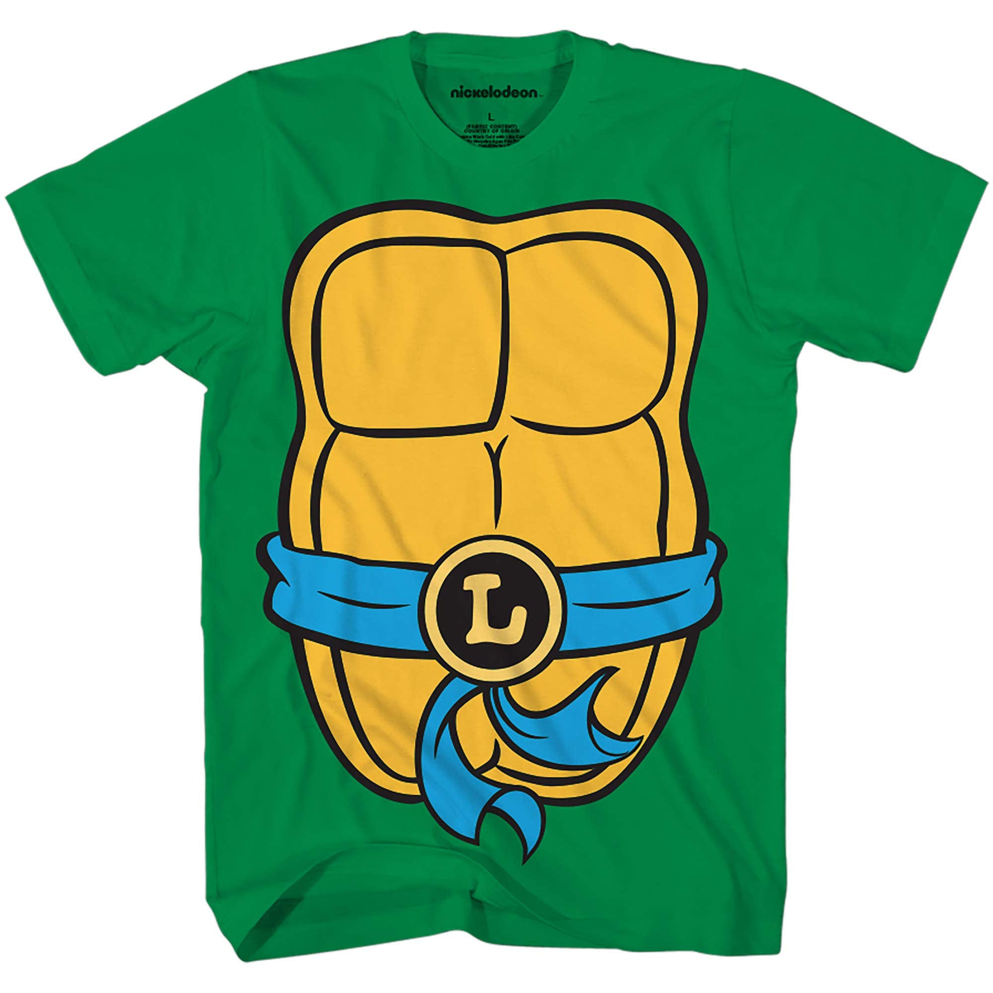 Teenage Mutant Ninja Turtles TMNT Mens Costume T-Shirt(Leonardo,Small)