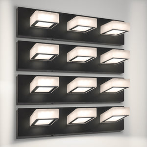 Asd Led 20 Inch Bathroom Vanity Light Fixture | 3-Lights 15W 860Lm 2700-6000K 120V | 5Cct, Dimmable, Rotatable Heads, Etl Listed