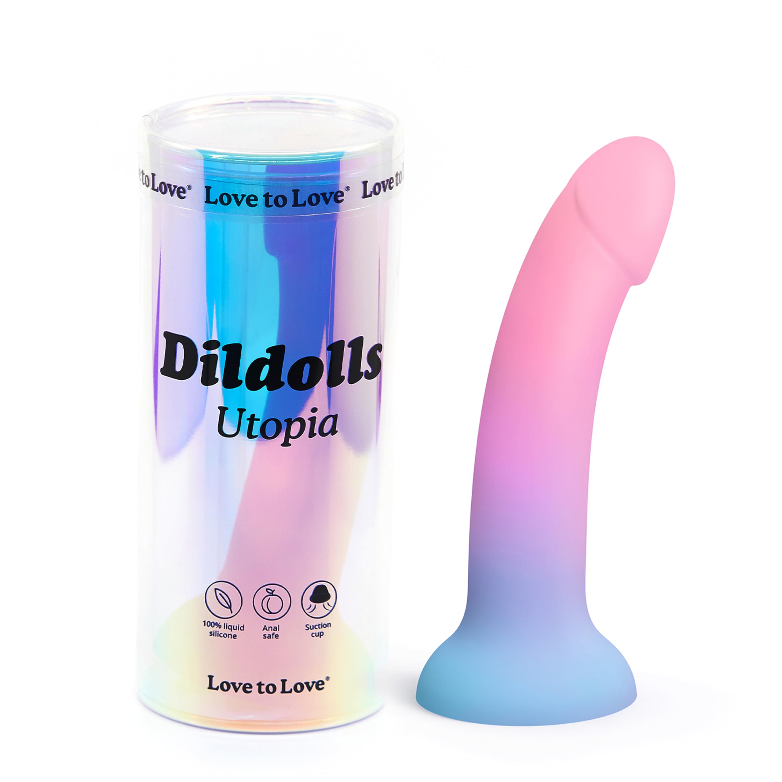 Love to Love Dildolls Utopia - Flexible Dildo with Curved Style - Ultra Soft Silicone Dildo for Women Adult Sex - Smooth Penis F