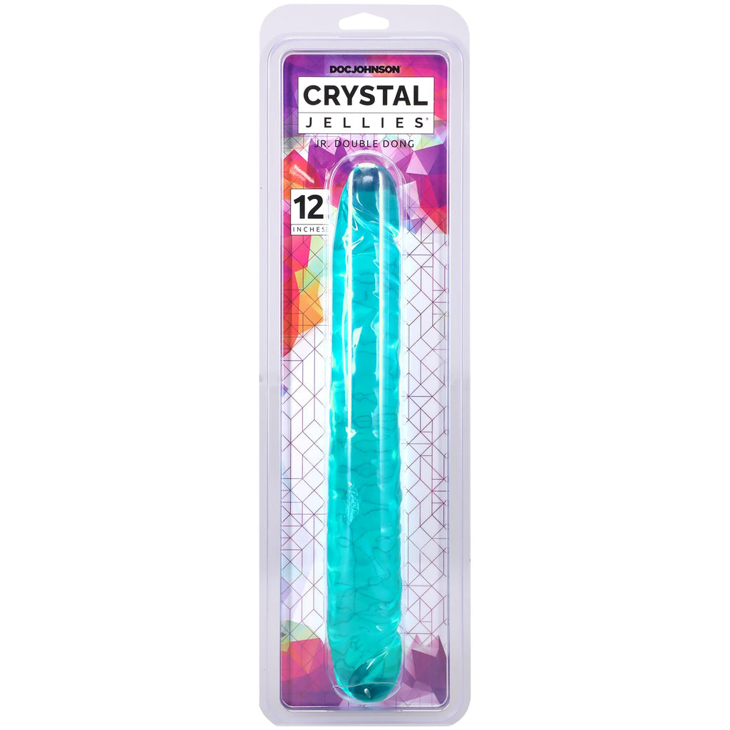 Crystal Jellies 12in Jr. DoubleDong Teal