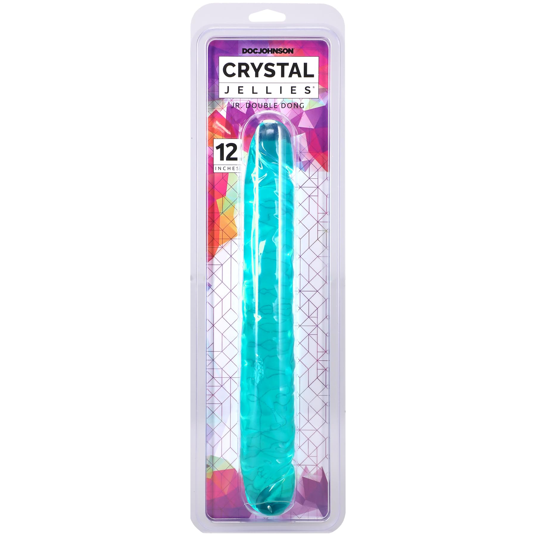 Crystal Jellies 12in Jr. DoubleDong Teal