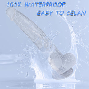 13 Inch Huge Realistic Clear Dildo Adult Sex Toys for Women, G Spot Anal Stimulation with Strong Suction Cup for Hands Free Play