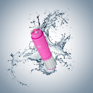 Rose Revitalize Massage Kit - Massager, Clitoral, External Massager Vibrator - 3 Ultrasilk Smooth Puria Silicone Attachments For Pleasure, Stress Relief - Waterproof - Pocket Sized - Pink