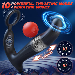 BEISAR Wiggling Sex Toys Anal Vibrator, Adult Toys Sex Toy for Men Prostate Massager Sex Toys Butt Plug Dildo Anal Beads Enema P