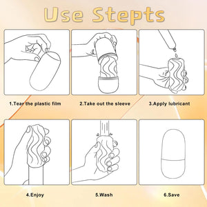 Male Masturbator Sex Toys for Men - Pocket Pussy Egg Set Stroker Adult Sex Toys, Ultra Soft Stretchy 3D Realistic Textured Male