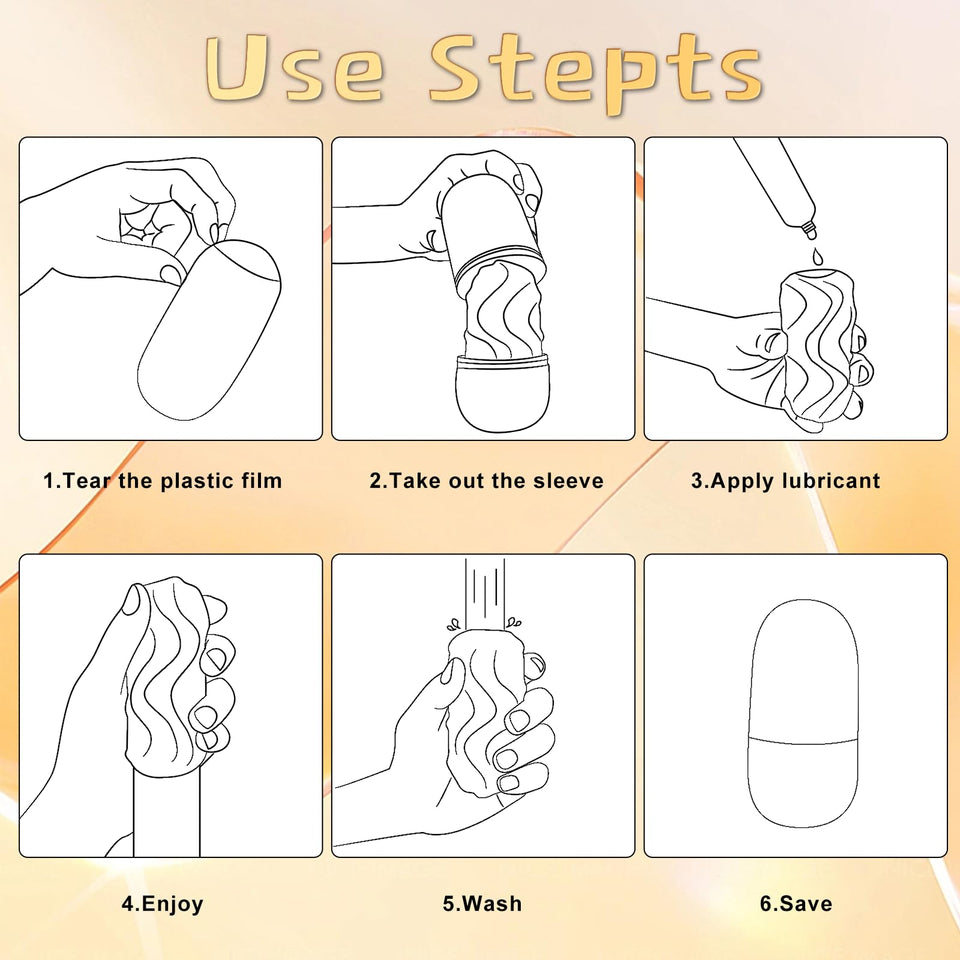 Male Masturbator Sex Toys for Men - Pocket Pussy Egg Set Stroker Adult Sex Toys, Ultra Soft Stretchy 3D Realistic Textured Male