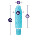 Blush Luxe Cozi 10 Vibrating Functions Satin Smooth Silicone AAA Battery Mini Pocket Vibrator - IPX7 Submersible Waterproof - Co