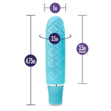 Blush Luxe Cozi 10 Vibrating Functions Satin Smooth Silicone AAA Battery Mini Pocket Vibrator - IPX7 Submersible Waterproof - Co