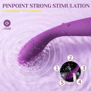 SVAKOM COCO G Spot Vibrator - 8 Seconds to Climax Finger Shaped Waterproof Vibes for Women - 5*5 Vibrations Clit Nipple Personal
