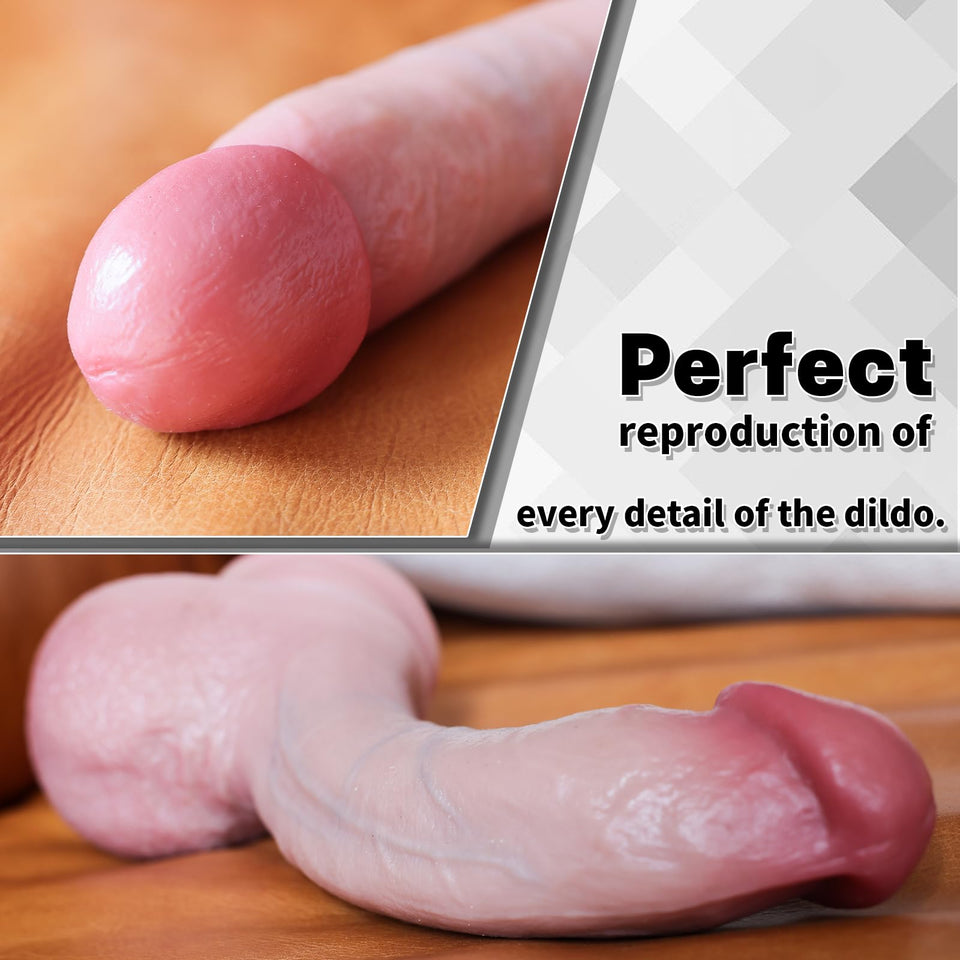 Long Thick Dildo for G-Spot Stimulation, Huge Realistic Penis with Suction Cup for Hands-Free Play, Fanmorph Real Dildo, Perfect