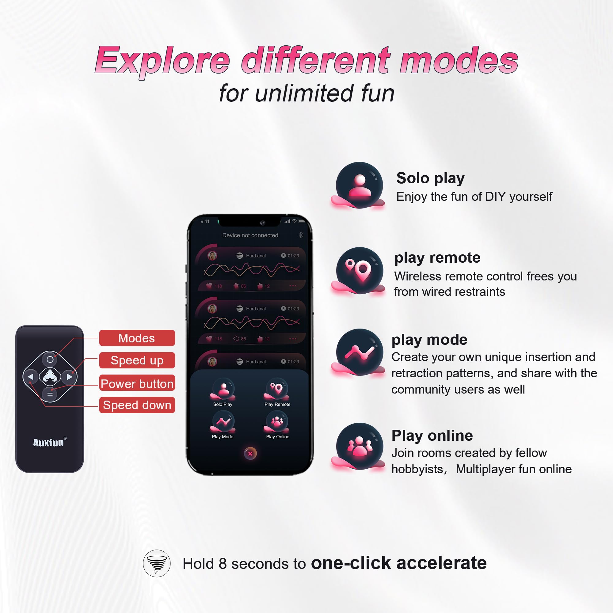 AUXFUN Sex Machine Automatic Love Machine with Remote Control & Graded Dildo,Thrusting Fuck Machine with 3XLR Connector & APP Ju