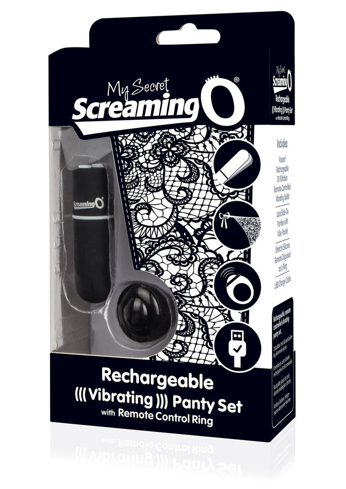 Screaming O My Secret Charged Remote Control Panty Vibe | Female Vibrator (Black)
