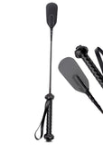 MELLCARE 18 inch Black Luxury Sex BDSM Crop Sex Paddle Premium Bondage Whip Spanking Crop BDSM Whip Adult Sex Toy
