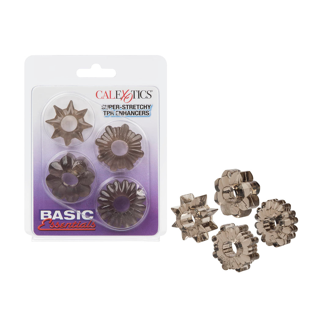 California Exotic Novelties Basic Essentials Super Stretchy Tpr Enhancers, Smoke